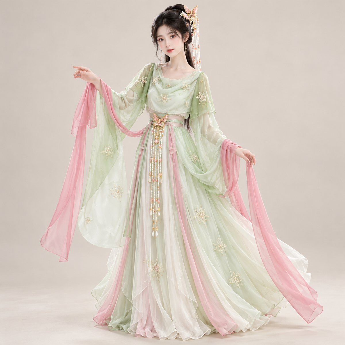 佩玉春风 Jade Spring Breeze Embroidered Pibo
