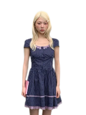 Sweet Stripe A-line Dress