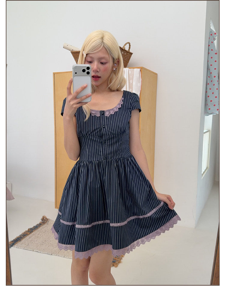 Sweet Stripe A-line Dress