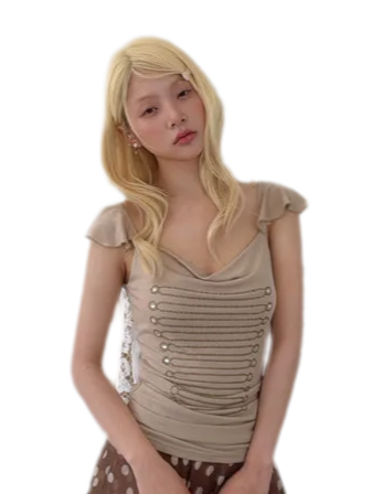 Ruffled Rhinestone Camisole