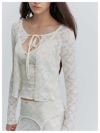 Textured Lace Three-Piece Set