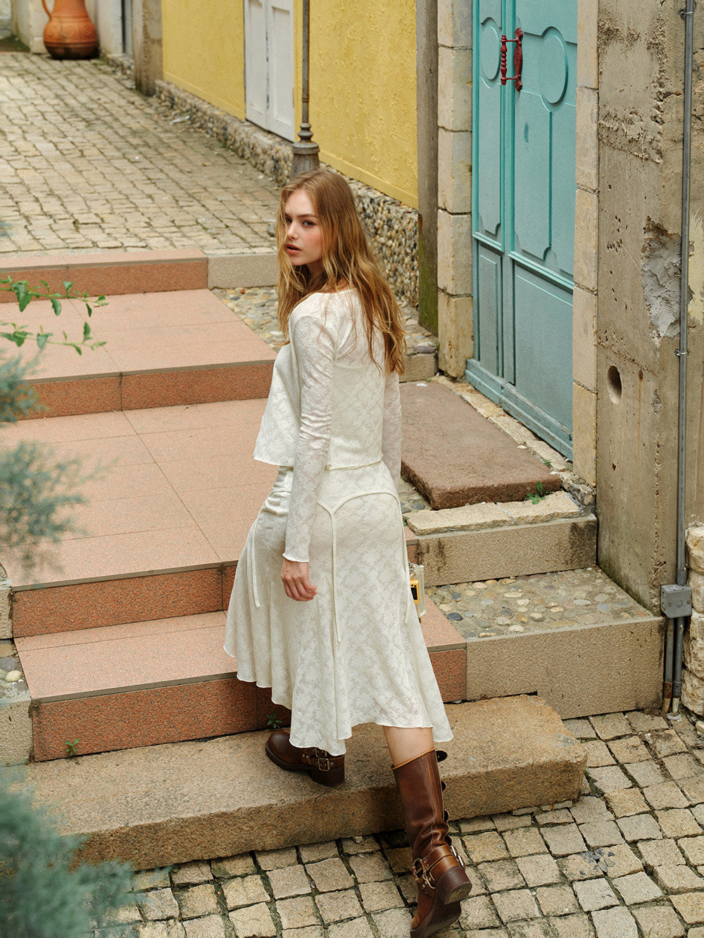 Textured Lace Three-Piece Set