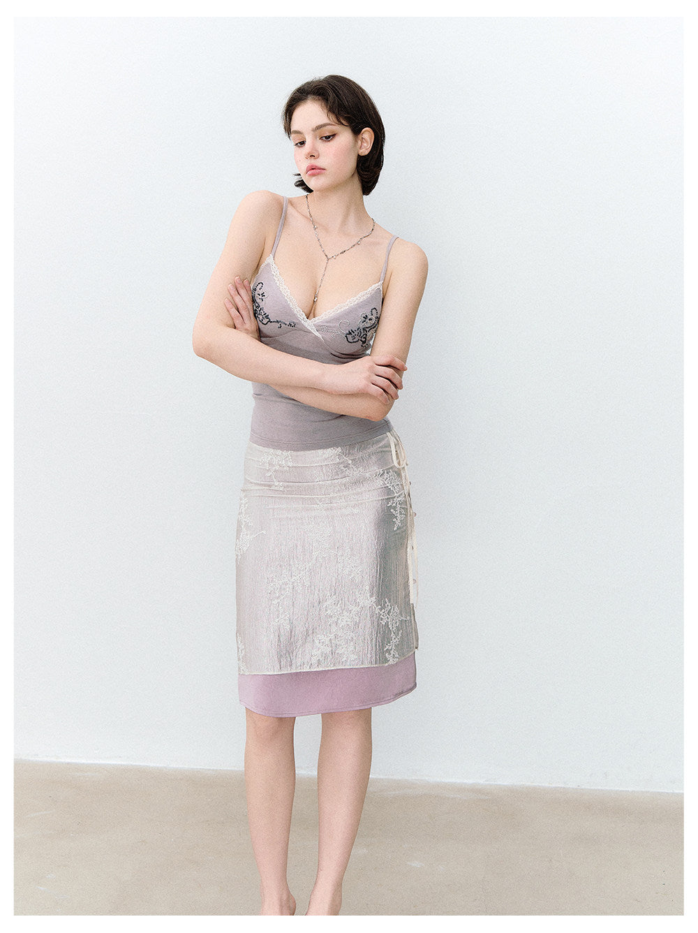 Beaded Lace Camisole Top