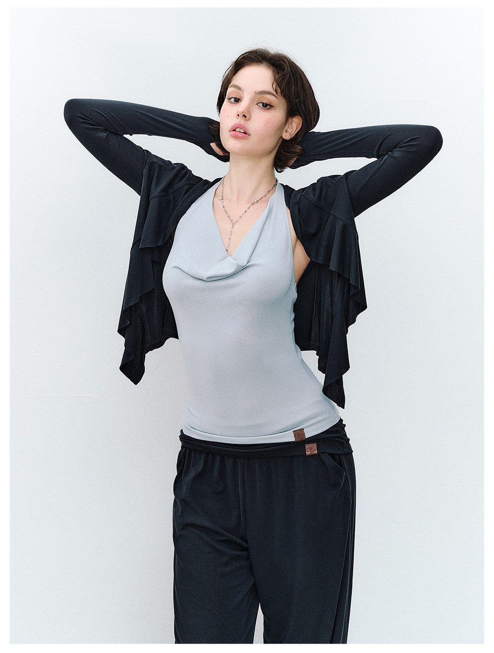 Irregular Ruffle Knit Set