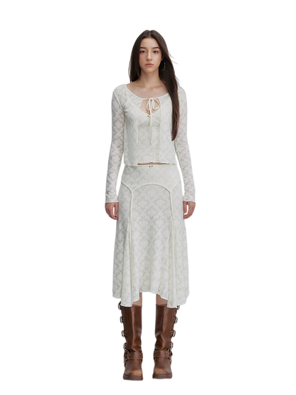 Textured Lace Three-Piece Set