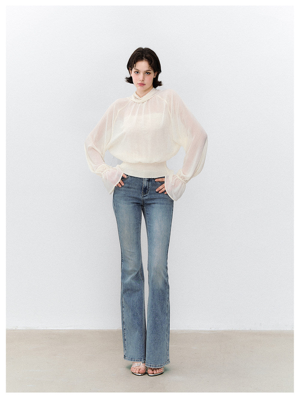 Reversible Chiffon Tie Blouse