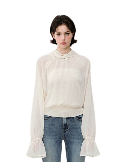Reversible Chiffon Tie Blouse