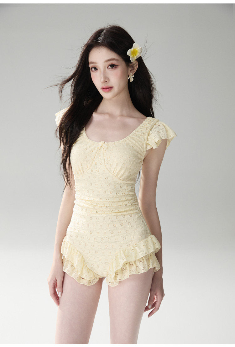 Eyelet Ruffle One-Piece