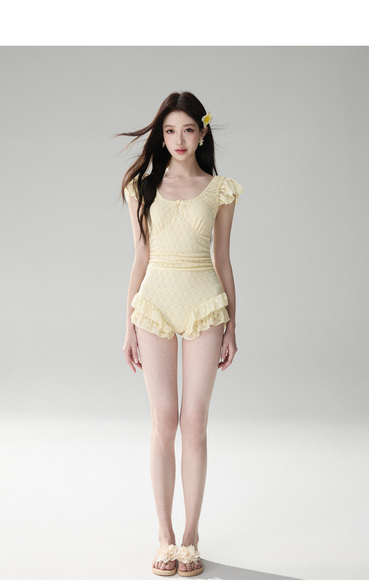 Eyelet Ruffle One-Piece