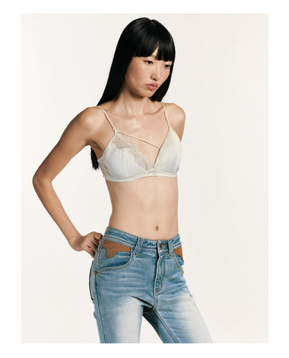 Silk Lace Triangle Bra