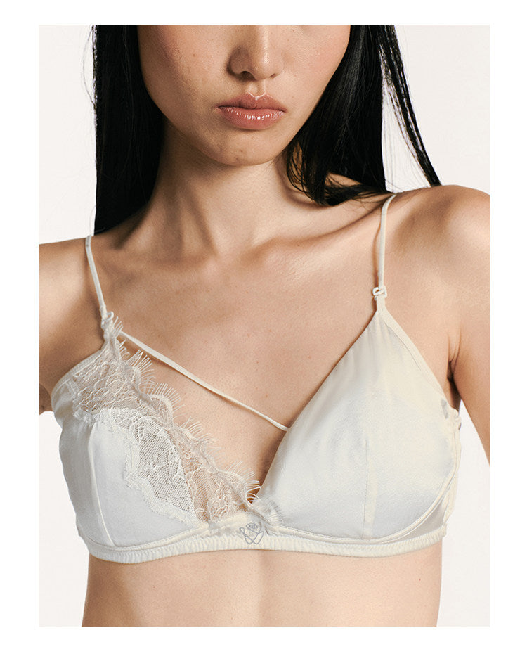 Silk Lace Triangle Bra
