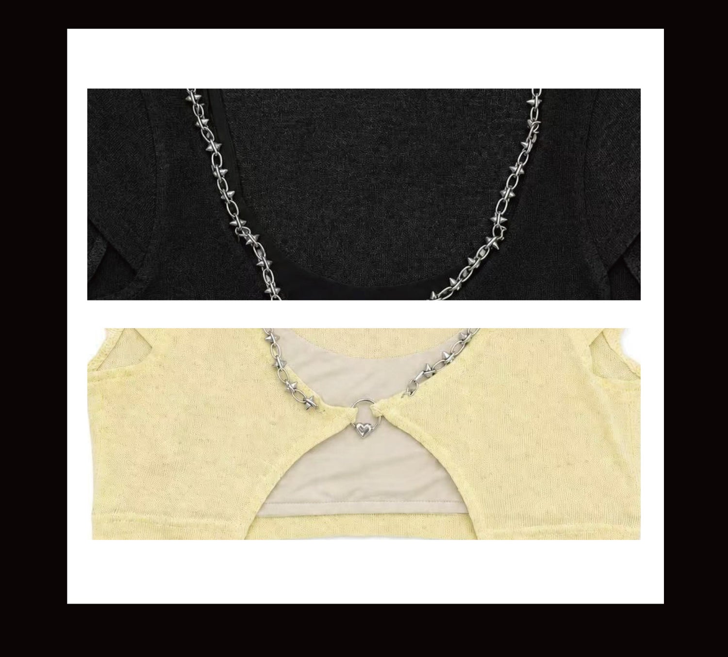 24ANS x UWA Faux Layered Chain Trim Tee