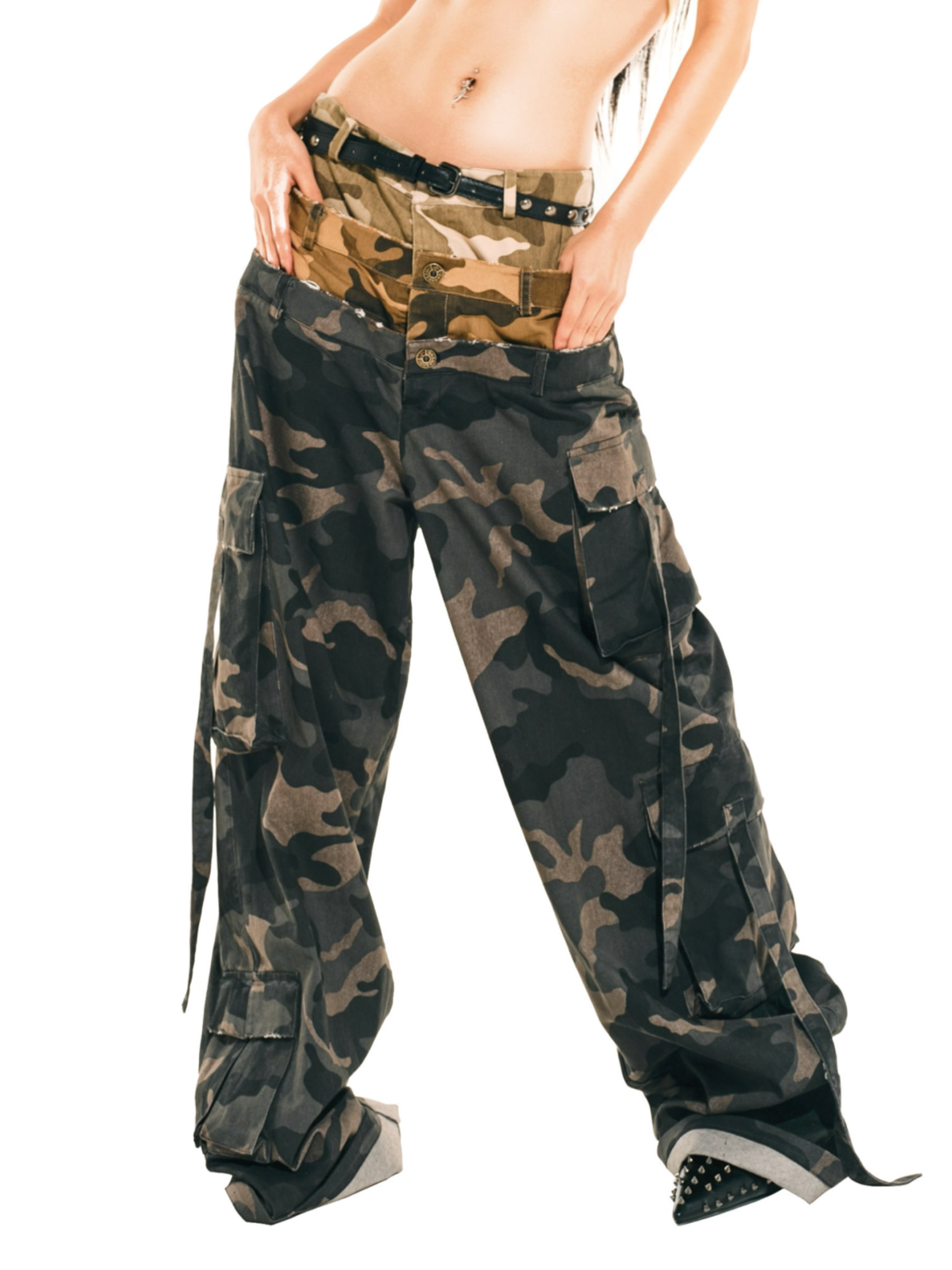 24ANS x UWA Camo Wide-Leg Pants