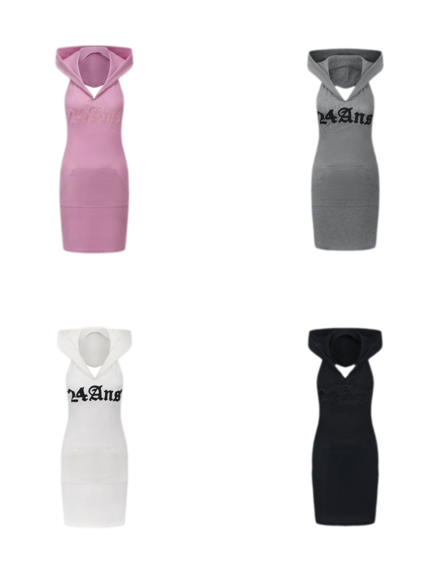 24ANS x UWA Backless Hooded Mini Dress