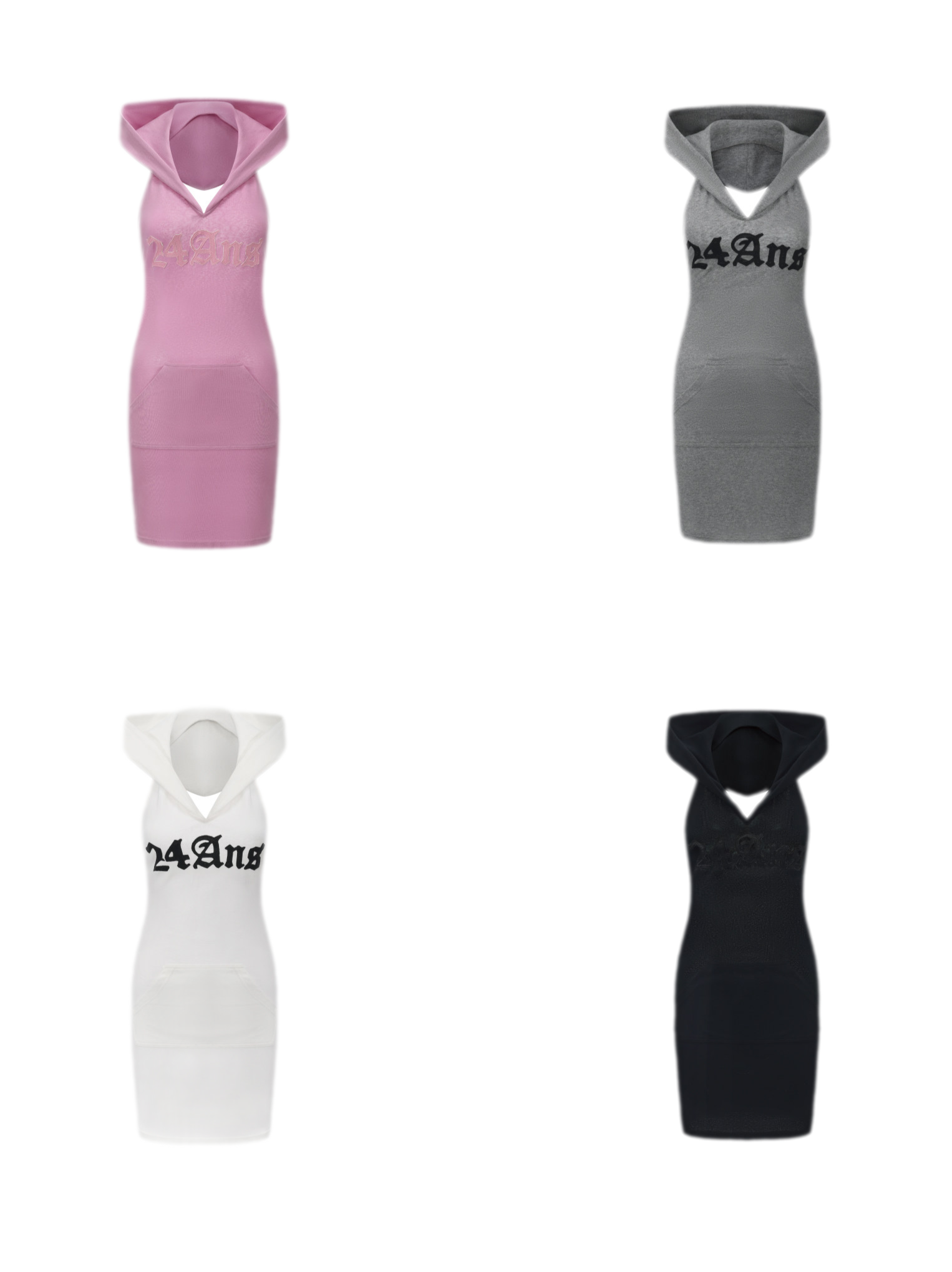 24ANS x UWA Backless Hooded Mini Dress