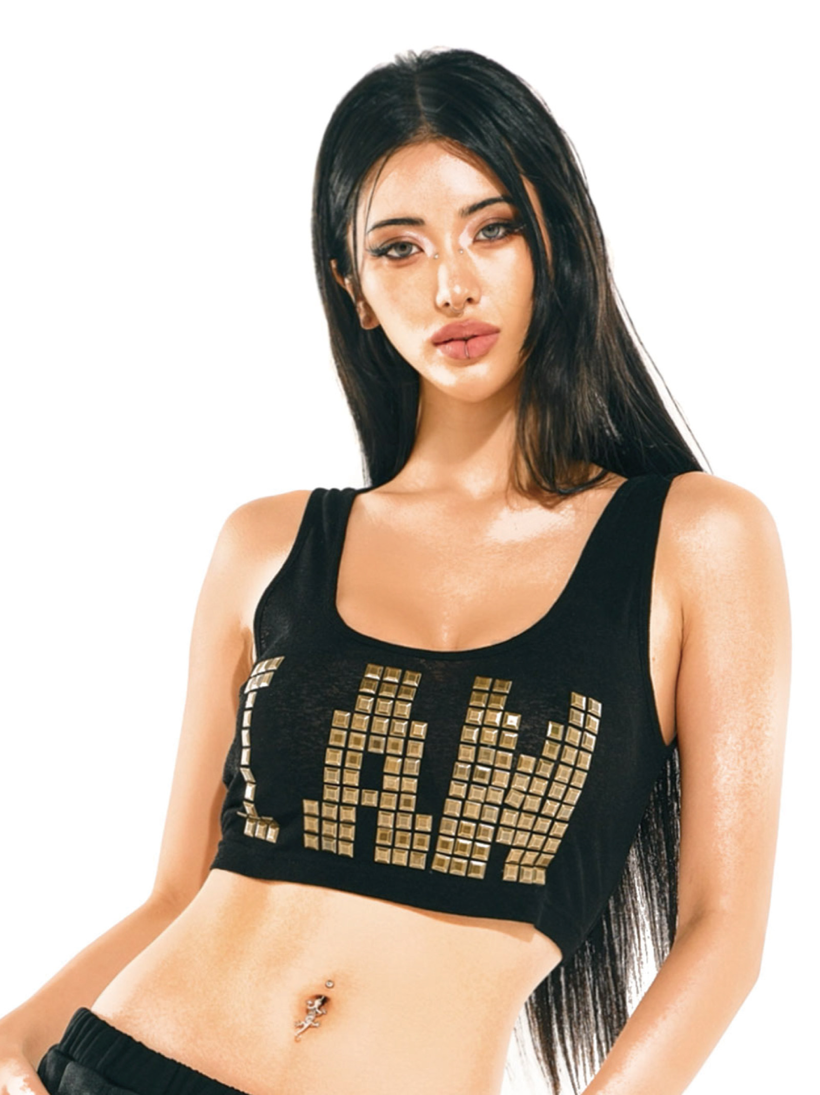 24ANS x UWA Hotfix Studded Crop Vest