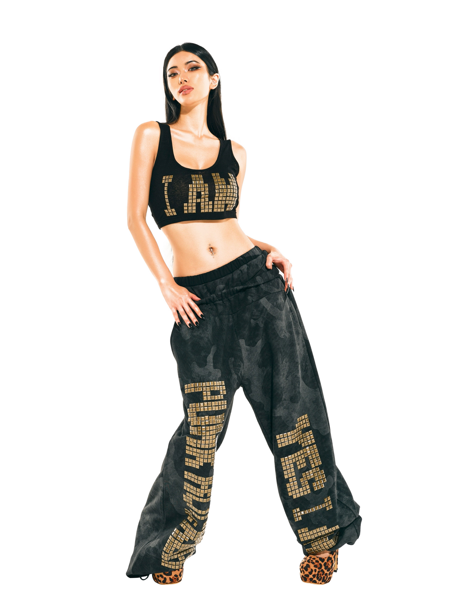 24ANS x UWA Hotfix Studded Crop Vest