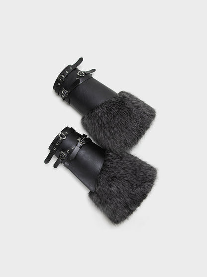 Faux Fur Cuff Leg Warmers