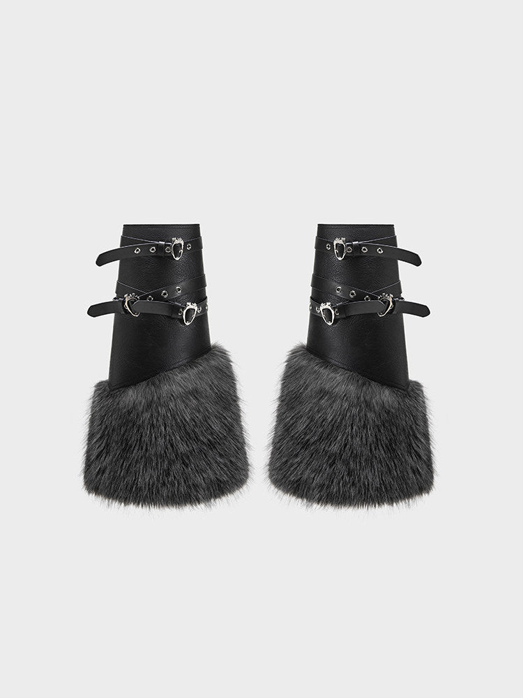 Faux Fur Cuff Leg Warmers