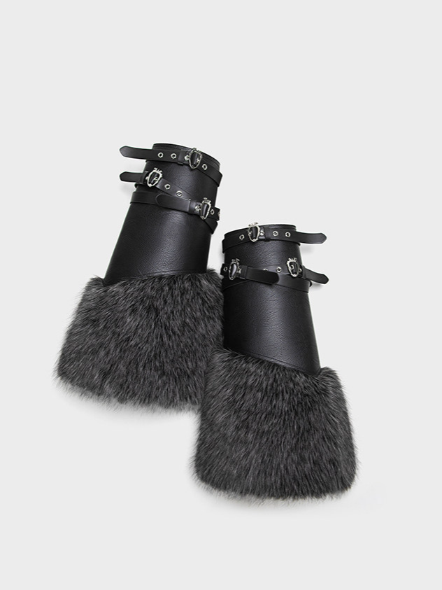 Faux Fur Cuff Leg Warmers