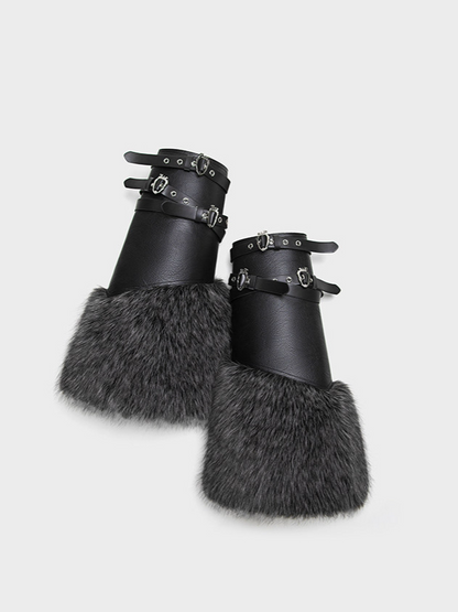 Faux Fur Cuff Leg Warmers