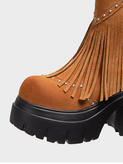 Western Fringe Tall Boots