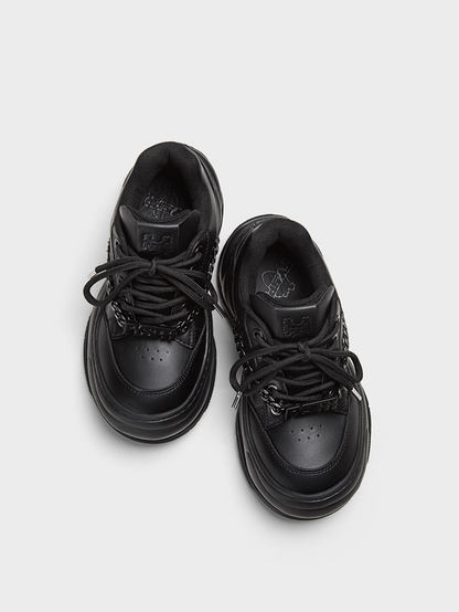 Chain-Detail Height-Boost Boots