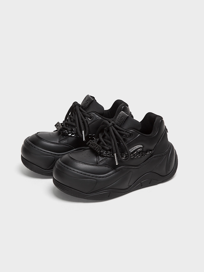 Chain-Detail Height-Boost Boots