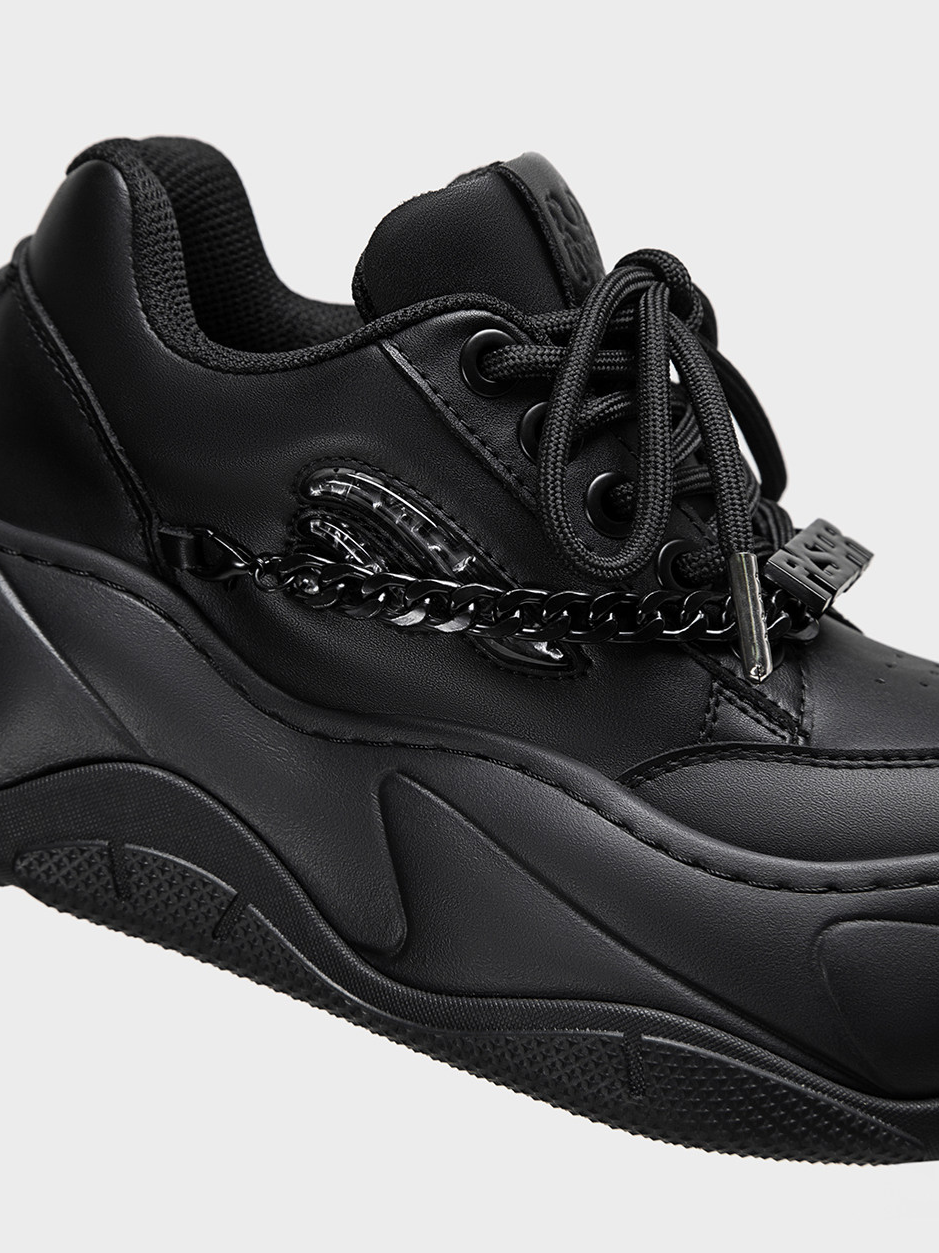 Chain-Detail Height-Boost Boots