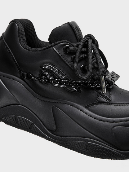 Chain-Detail Height-Boost Boots