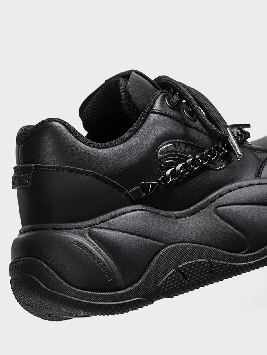 Chain-Detail Height-Boost Boots