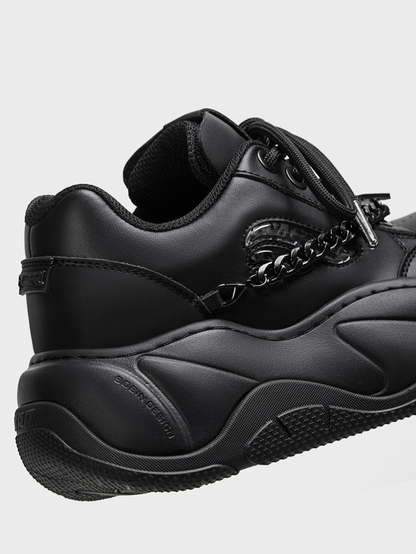 Chain-Detail Height-Boost Boots