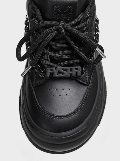 Chain-Detail Height-Boost Boots