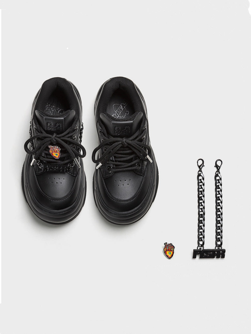 Chain-Detail Height-Boost Boots