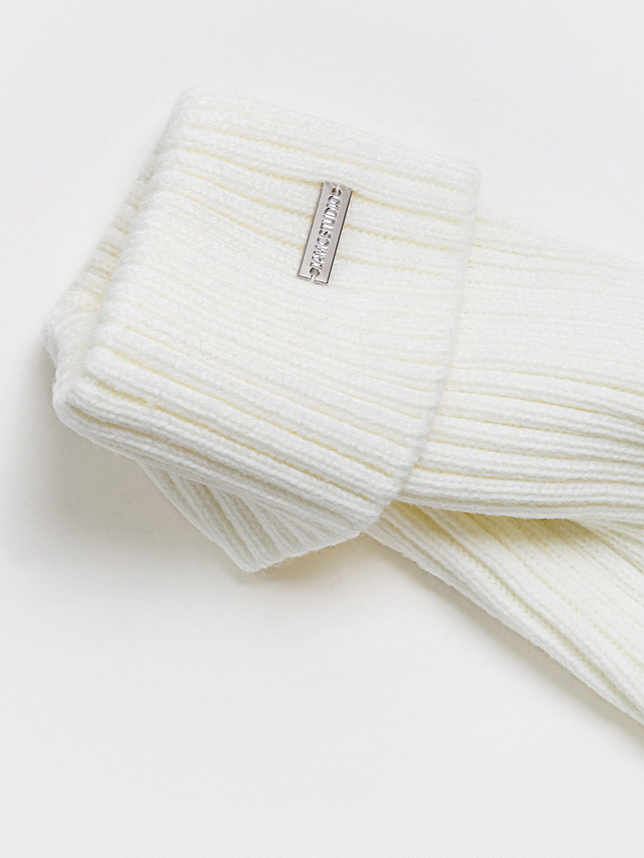 White Knit Leg Warmers