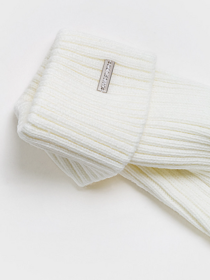 White Knit Leg Warmers