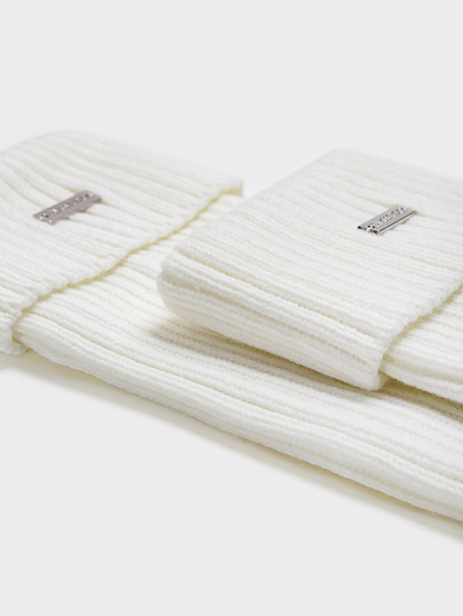 White Knit Leg Warmers