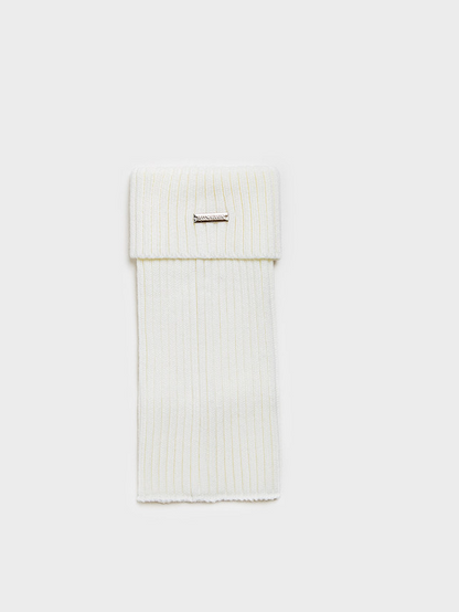 White Knit Leg Warmers