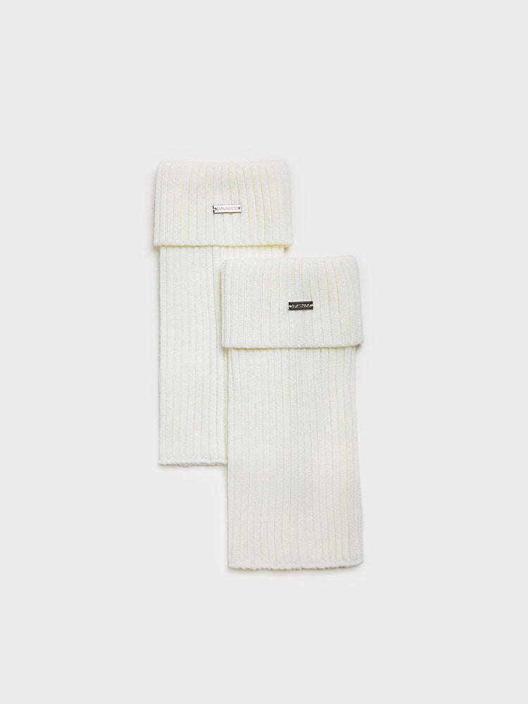 White Knit Leg Warmers