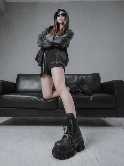 Gothic Platform Ankle Boots