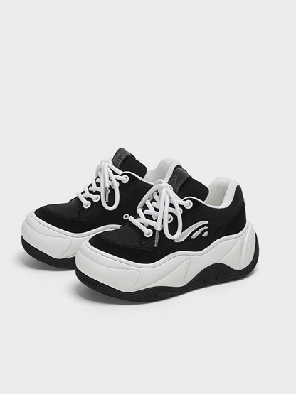 Suede Canvas Thick Sole Shoes
