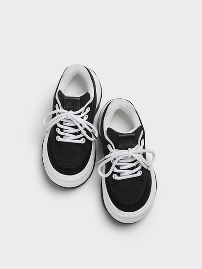 Suede Canvas Thick Sole Shoes