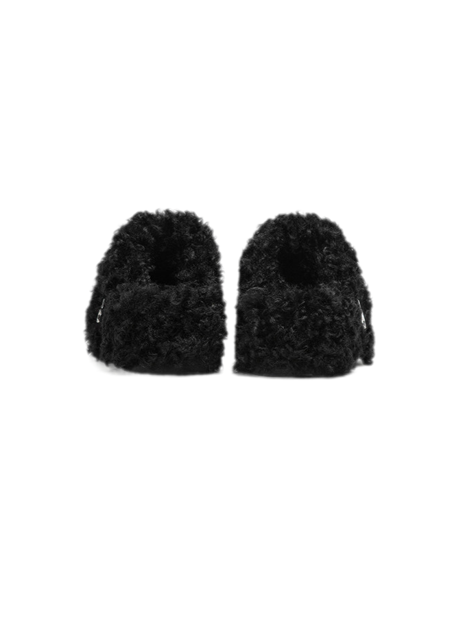 Teddy Fur Platform Mules