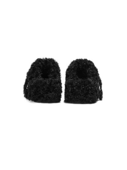 Teddy Fur Platform Mules