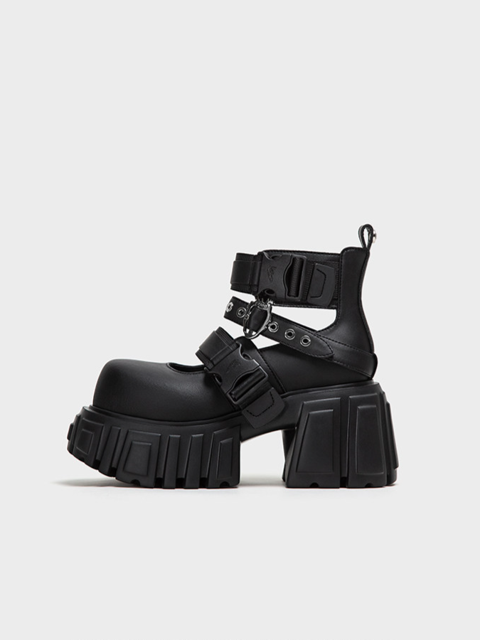 Buckle Lug Sole Boots
