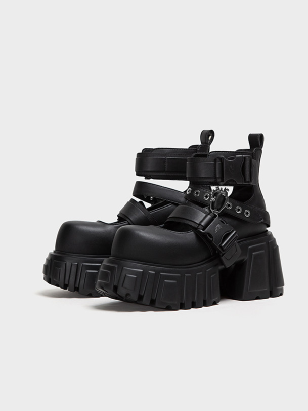 Buckle Lug Sole Boots