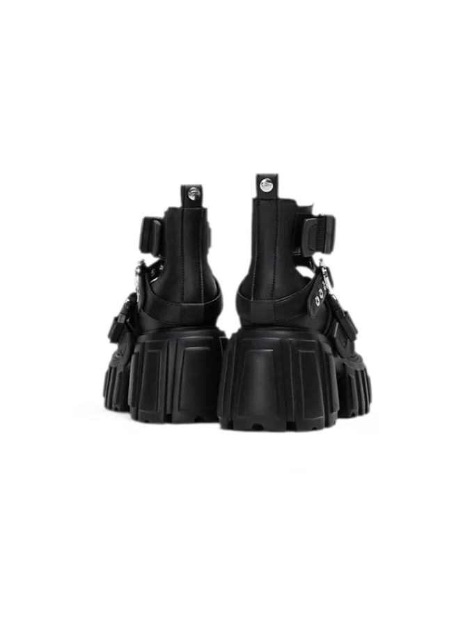 Buckle Lug Sole Boots