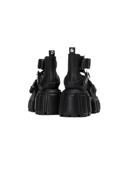 Buckle Lug Sole Boots