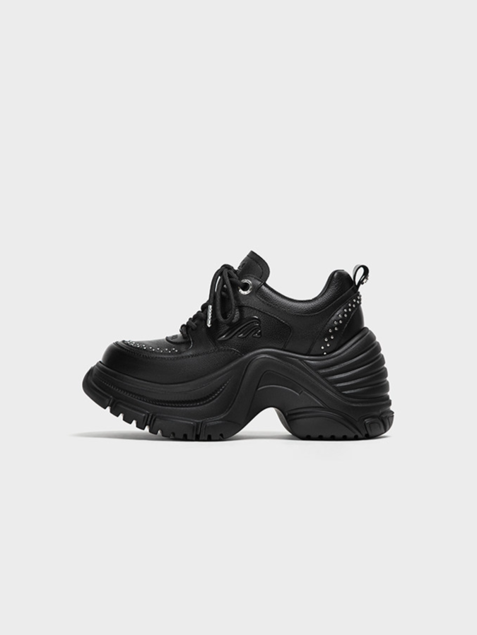 Leather Height-Increase Sneakers