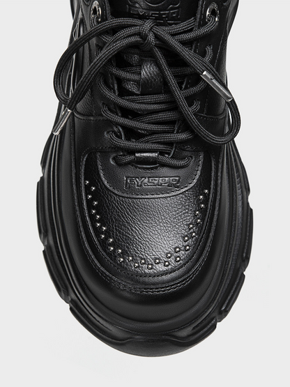 Leather Height-Increase Sneakers